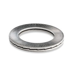 Nord-Lock 1584 Lock Washer, Wedge, Measurement System: Metric, M16 Nominal, Stainless Steel, 17 mm Inside Dia, 25.4 mm Outside Dia, 3 mm Thickness